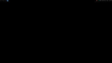 A screenshot of my desktop without any visible clients. I have no wallpaper.